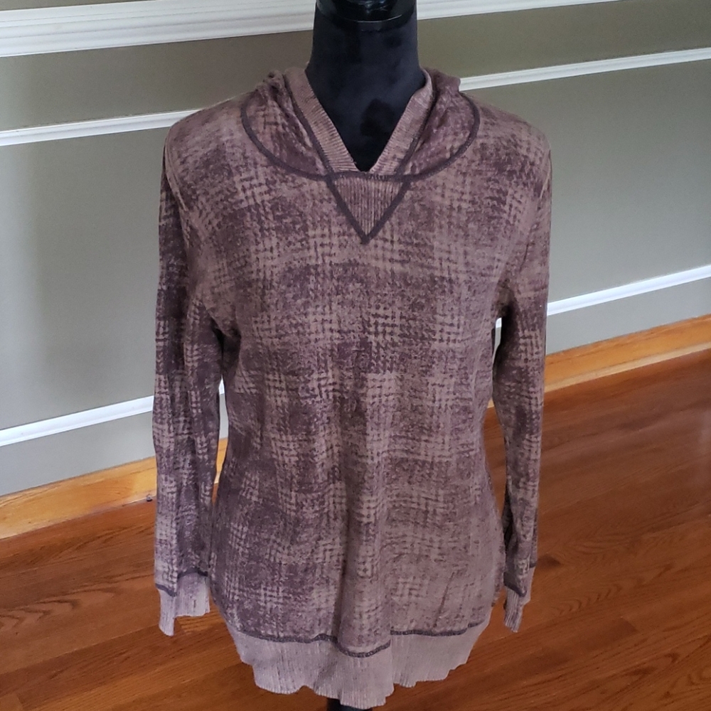Ruff Hewn Hoodie Size Medium Brown